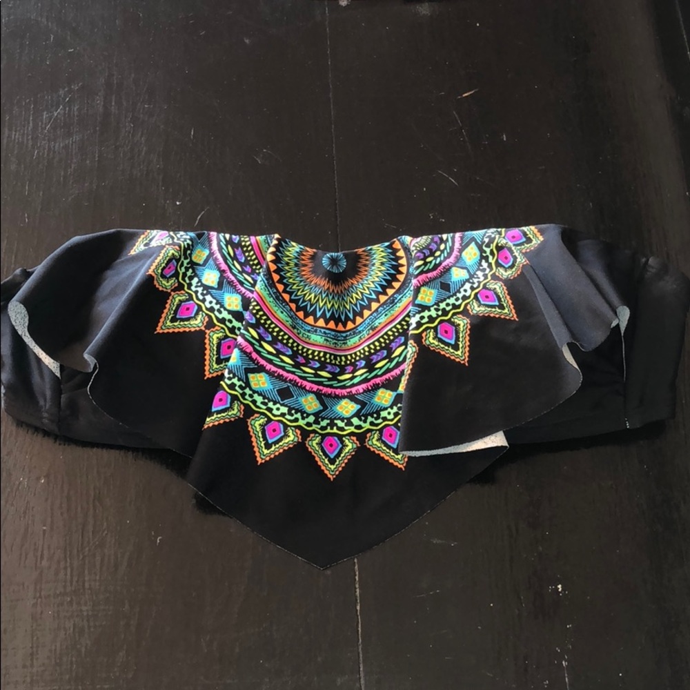 Xhilaration Aztec overlay bikini top